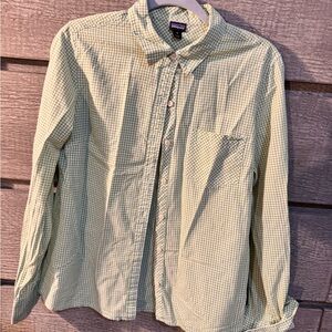 Patagonia Womens Green Gingham Shirt